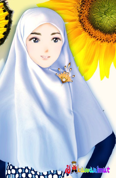 kartun berjilbab Animasi Muslimah Berjilbab